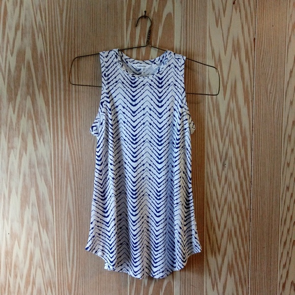 Athleta Tops - Athleta Breezy Tank Indigo Shibori Dyed Striped XS